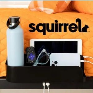 SQUIRREL Bedside Perch Space-Saving Storage in black